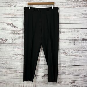 Covington Black Straight Leg Flat Front Dress Pants